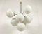 Large Mid-Century White Chandelier from Kaiser, 1960s, Germany 4