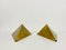 Dreieckige Wandleuchten aus Messing von Bankamp Leuchten, 1960er, 2er Set 5
