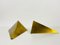 Dreieckige Wandleuchten aus Messing von Bankamp Leuchten, 1960er, 2er Set 2