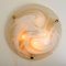 Brass and Murano Glass Wall Light Or Flush Mount, 1960s 3