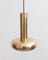 Danish Brass Pendant Lamp with Authentic Patina, Image 3