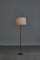 Brass and Leather Ihanne Floor Lamp by Lisa Johansson-Pape for Orno, Finland, 1950s 3