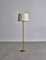 Brass and Leather Ihanne Floor Lamp by Lisa Johansson-Pape for Orno, Finland, 1950s 2