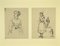Gobaut Gaspard - Studies of Figures - Original Pen on Paper - 1850s, Image 1
