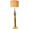Vintage Brass and Glass Floor Lamp, 1970s, Image 1