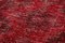 Roter Türkischer Überfärbter Läufer Teppich 5