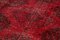 Roter Türkischer Überfärbter Läufer Teppich 5