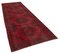 Red Turkish Over Dyed Runner Rug 2