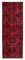 Red Turkish Over Dyed Runner Rug, Image 1