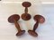 Mid-Century Danish Minimalist Teak Hook Racks, Set of 3 7