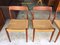 Mid-Century Papercord and Teak Dining Chairs, Set of 4 5