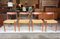 Mid-Century Papercord and Teak Dining Chairs, Set of 4 1