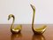 Vintage Teak and Brass Swans, Set of 2 1