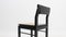 Italian Black Lacquer Wood and Vienna Straw Dining Chairs, 1970s, Set of 4 3