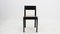 Italian Black Lacquer Wood and Vienna Straw Dining Chairs, 1970s, Set of 4 4