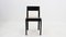 Italian Black Lacquer Wood and Vienna Straw Dining Chairs, 1970s, Set of 4, Image 4