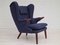 Fauteuil en Peluche en Teck et Laine, Danemark, 1970s 1