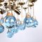 Vintage Italian Brass & 25 Murano Glass Ball Cascade Chandelier 5