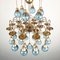 Vintage Italian Brass & 25 Murano Glass Ball Cascade Chandelier 9