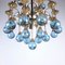 Vintage Italian Brass & 25 Murano Glass Ball Cascade Chandelier 10
