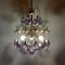 Vintage Italian Brass & 25 Murano Glass Ball Cascade Chandelier 11