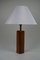 Lámpara de mesa danesa moderna de palisandro, años 60, Imagen 7