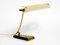 Mid-Century Modern Brass Desk Lamp with Acrylic Glass Lampshade, 1950s 1
