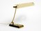 Mid-Century Modern Brass Desk Lamp with Acrylic Glass Lampshade, 1950s, Image 1