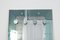 Rack with Turquoise Mirrors and Glass Hooks, 1950s 3