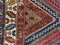 Vintage Zanjan Teppich in Rot & Blau, 1950er 6