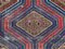 Tapis Zanjan Tribal Rouge et Bleu Vintage, 1950s 5