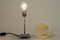 Vernickelte Art Deco Messing Tischlampe mit Lampenschirm aus Stoff, 1920er 14