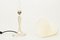 Lampada da tavolo Art Deco ovale in alpaca con paralume in stoffa, anni '20, Immagine 21