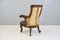 Carved Rosewood Armchair in Aged Leather 6