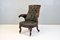 Carved Rosewood Armchair in Aged Leather, Image 14