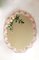Large Vintage Rosa Pink Roses Murano Mirror, 1940s 2
