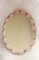 Large Vintage Rosa Pink Roses Murano Mirror, 1940s 1