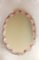 Large Vintage Rosa Pink Roses Murano Mirror, 1940s, Image 1