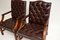 Deep Buttoned Leather Library Armchairs, 1950s, Set of 2 6