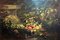 Bodegón de flores y ramas, siglo XIX, óleo sobre lienzo, Imagen 1