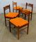 Mid-Century Wenge Wood Dining Chairs, Set of 4 1