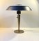 Vintage Petrol Blue Brass Table Lamp from DLJ, 1960s 2