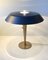 Lampe de Bureau Vintage en Laiton Bleu Pétrole de DLJ, 1960s 3