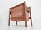 Danish Leather & Rosewood Magazine Rack, 1960s, Image 4