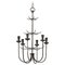 Vintage Iron Swedish Chandelier, 1950s 1