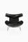 Model Ej-100 Easy Chair and Stool by Hans Wegner for Erik Jorgensen, Set of 2, Image 4