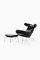 Model Ej-100 Easy Chair and Stool by Hans Wegner for Erik Jorgensen, Set of 2, Image 2