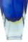 Murano Sommerso Blue and Yellow Faceted Glass Vase from Mandruzzato 4