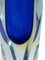 Murano Sommerso Blue and Yellow Faceted Glass Vase from Mandruzzato 5