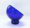 Blue Italian Murano Art Glass Footed Bowl Vase, 1970s 2